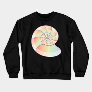 Rainbow Nautilus Shell Crewneck Sweatshirt